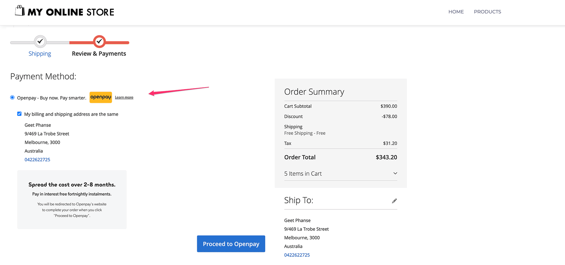 M2 Checkout Page Widget