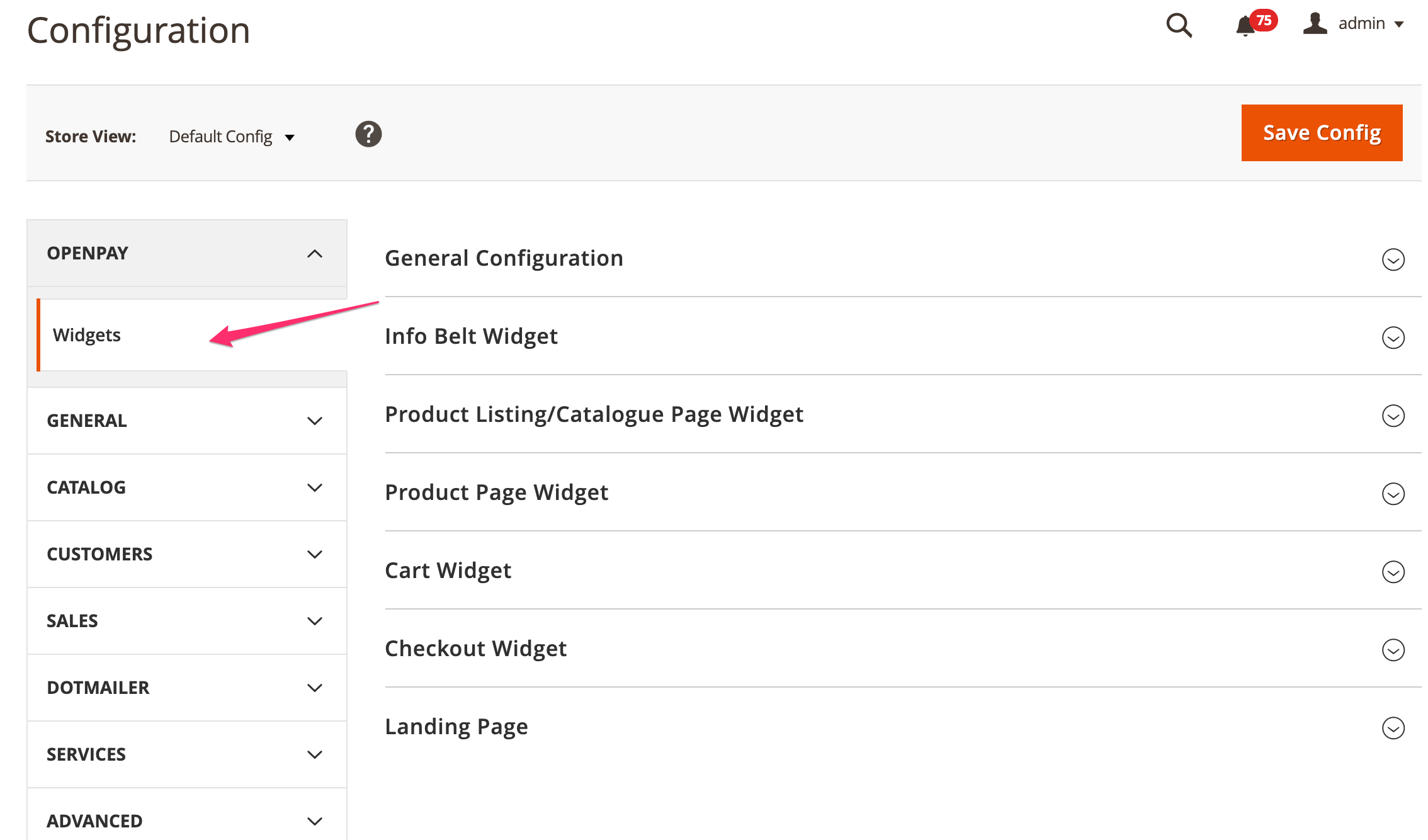Magento 2 - Enable Widget